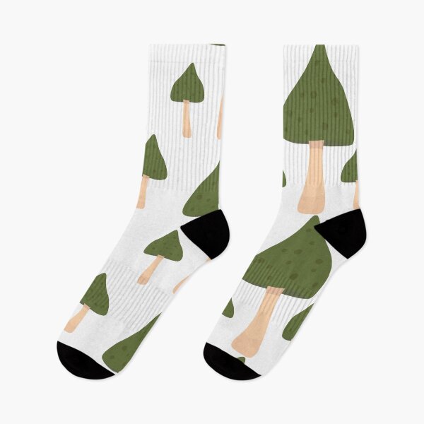 Item preview, Cute Green Pointed Mushrooms designed and sold by rymarenko.