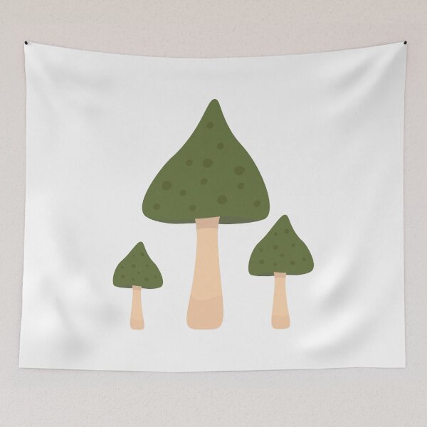 Item preview, Cute Green Pointed Mushrooms designed and sold by rymarenko.