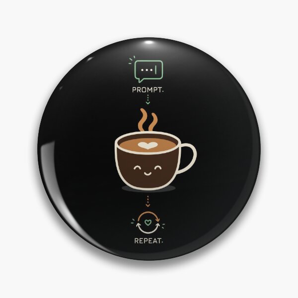 Item preview, Prompt Coffee Repeat | Cute AI Productivity Coffee Lover Design designed and sold by happyrays.