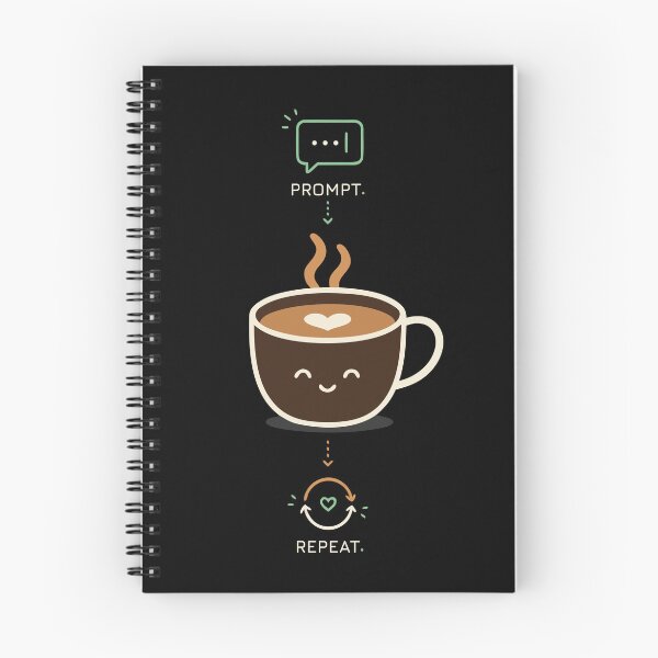 Item preview, Prompt Coffee Repeat | Cute AI Productivity Coffee Lover Design designed and sold by happyrays.