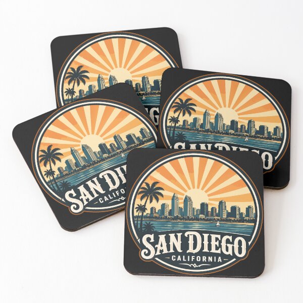 Item preview, San Diego California Coast Retro Travel designed and sold by TomFrontierArt.