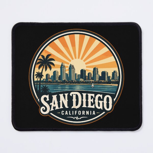 Item preview, San Diego California Coast Retro Travel designed and sold by TomFrontierArt.