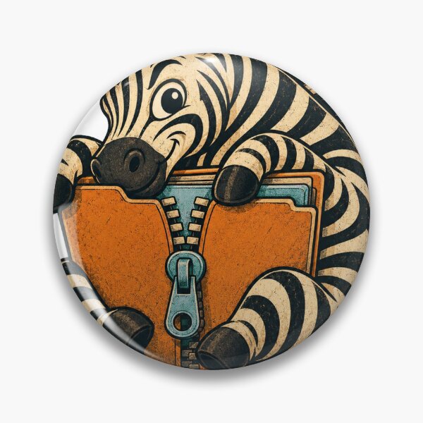 Item preview, File-Compressing Zebra – Digital Storage Creature designed and sold by yagniikd-.