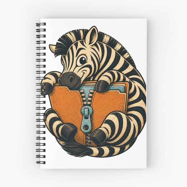 Item preview, File-Compressing Zebra – Digital Storage Creature designed and sold by yagniikd-.