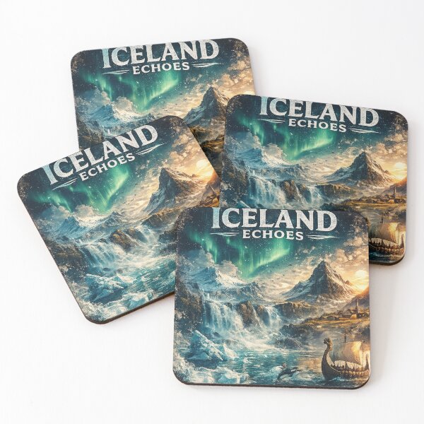 Item preview, Iceland Echoes – Vintage Nordic Album Cover | Aurora & Viking Art designed and sold by oatsupspace.