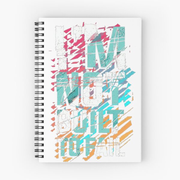 Item preview, I'm Not Built to Fail T-Shirt | Motivational Grunge Typography Graphic Tee designed and sold by ArhaanFashions.