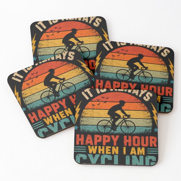 Item preview, It Is Always Happy Hour When I Am Cycling Cyclist Biking Enthusiast designed and sold by RetroMini2026.