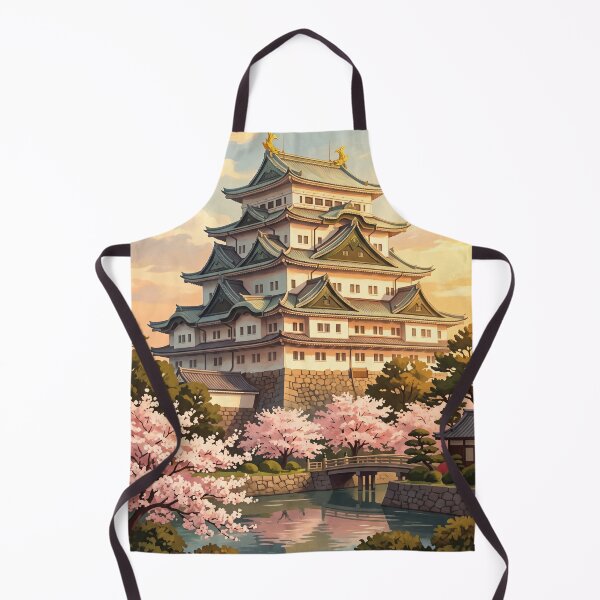 Item preview, Nagoya Japan Vintage Travel Poster – Nagoya Castle & Cherry Blossoms designed and sold by Bomax121.