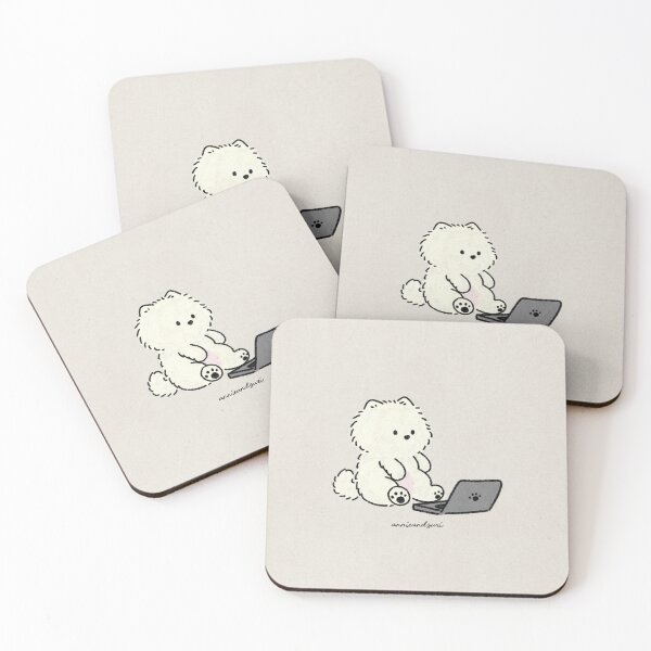 Item preview, Cute Pomeranian Working on a Laptop | Cartoon Dog Illustration designed and sold by annieandsuri.