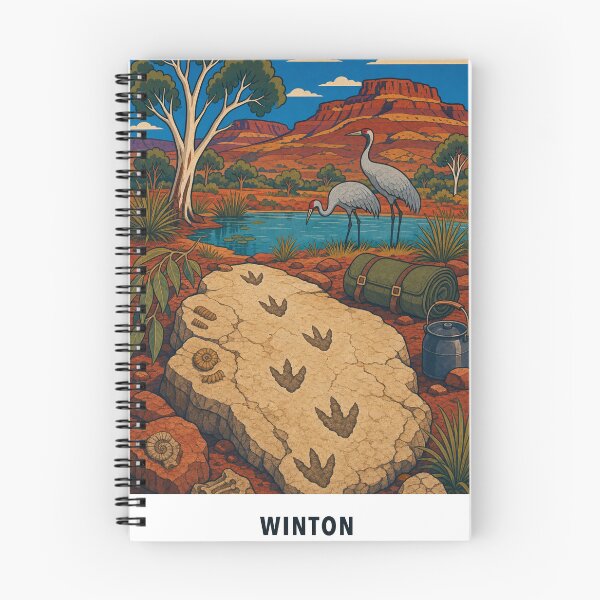 Item preview, Winton Dinosaur Trackway Brolgas Billabong designed and sold by Print My Town.