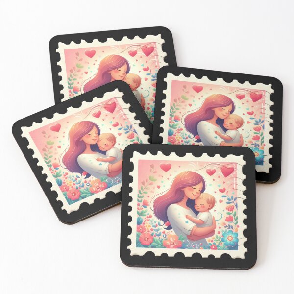 Item preview, Mother Embracing Child in Floral Scene designed and sold by Munsonlookfor.