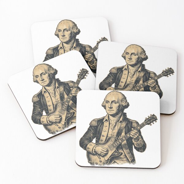 Item preview, George Washington Playing Electric Guitar Vintage Rock Musician designed and sold by raedattia.
