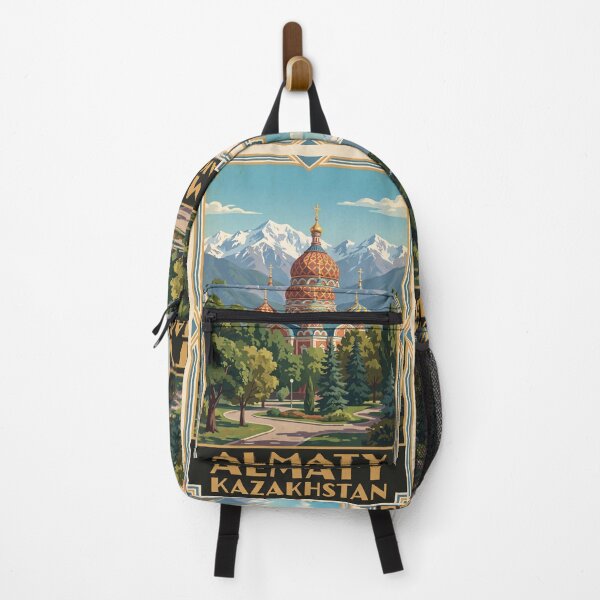 Item preview, Almaty Kazakhstan Vintage Travel Poster – Ascension Cathedral & Tian Shan designed and sold by Bomax121.