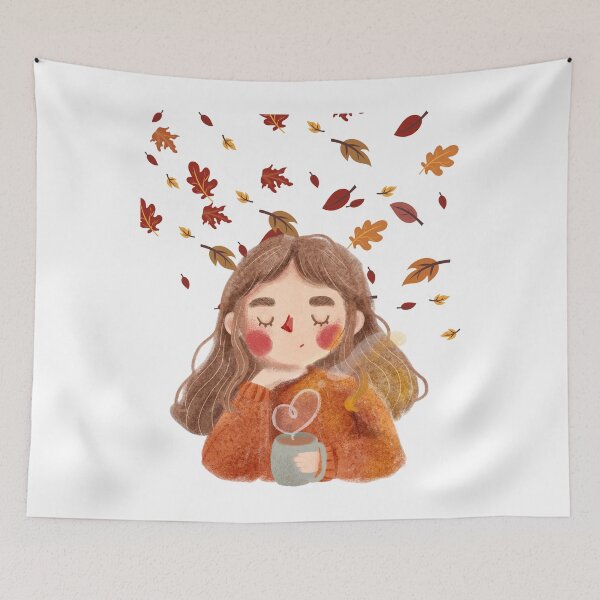Item preview, Cozy Autumn Vibes With Hot Drink designed and sold by     Sela Art .