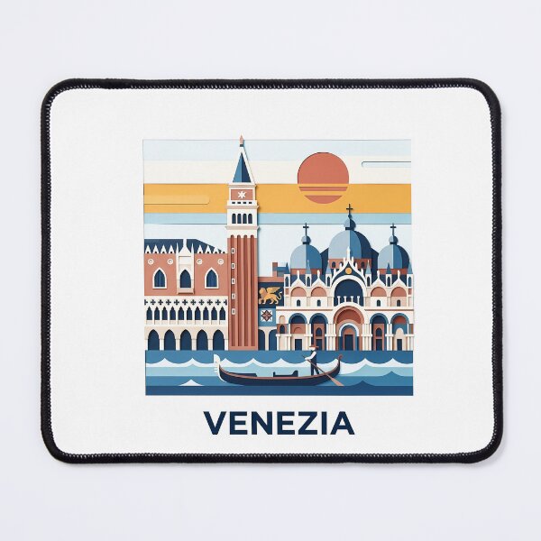 Item preview, Venezia Italy Travel Souvenir - Gondola & St Marks Campanile Art designed and sold by OzzFrequency.