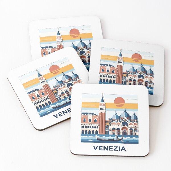 Item preview, Venezia Italy Travel Souvenir - Gondola & St Marks Campanile Art designed and sold by OzzFrequency.