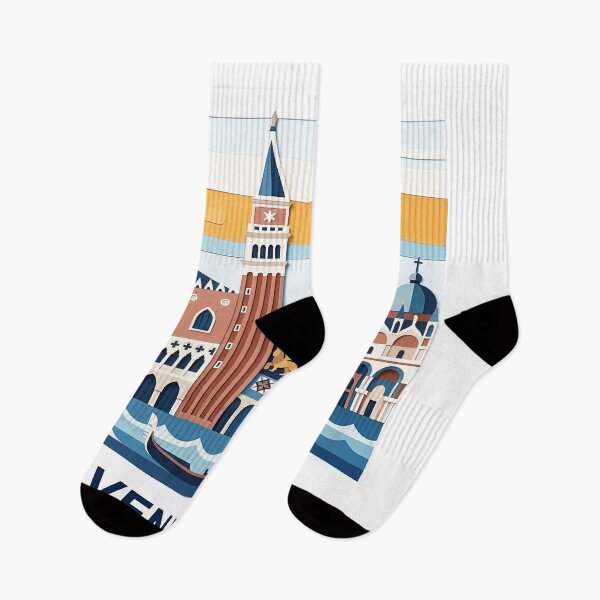 Item preview, Venezia Italy Travel Souvenir - Gondola & St Marks Campanile Art designed and sold by OzzFrequency.