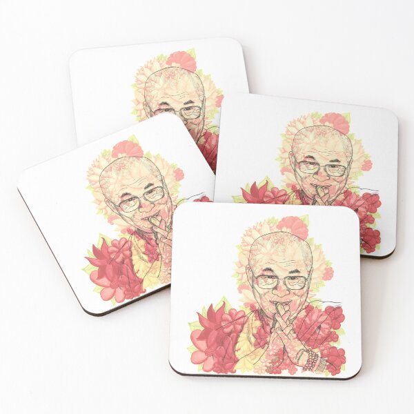 Item preview, HH Dalai Lama Florals Soft Colors Hand Drawn designed and sold by BOKEbyTC.