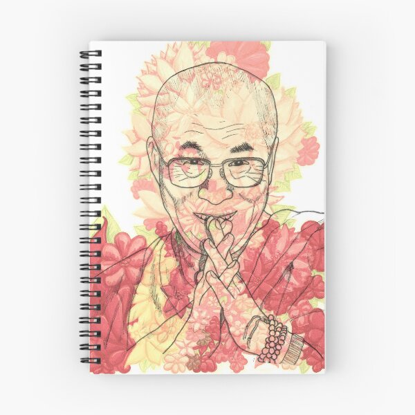 Aperçu de l'œuvre Motifs floraux de Sa Sainteté le Dalaï Lama, couleurs douces, dessinés à la main créée et vendue par BOKEbyTC.