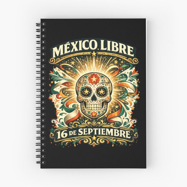 Item preview, México Libre Sugar Skull Mexican Independence Day Vintage Design designed and sold by irfanshikh.
