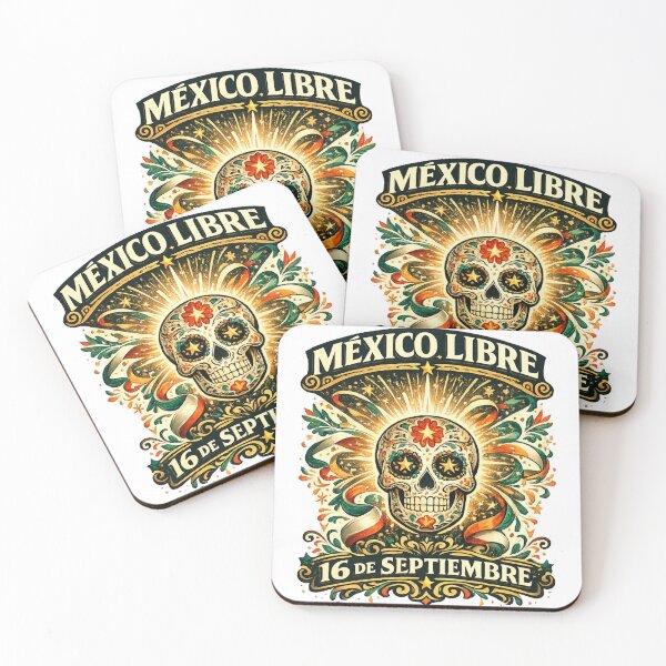 Item preview, México Libre Sugar Skull Mexican Independence Day Vintage Design designed and sold by irfanshikh.