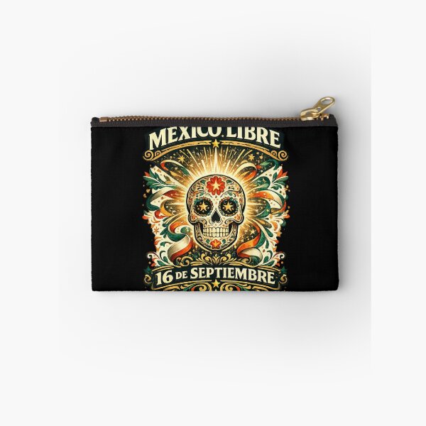 Item preview, México Libre Sugar Skull Mexican Independence Day Vintage Design designed and sold by irfanshikh.