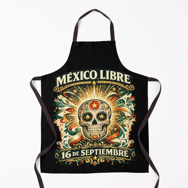 Item preview, México Libre Sugar Skull Mexican Independence Day Vintage Design designed and sold by irfanshikh.