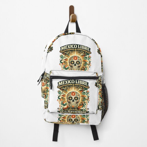 Item preview, México Libre Sugar Skull Mexican Independence Day Vintage Design designed and sold by irfanshikh.
