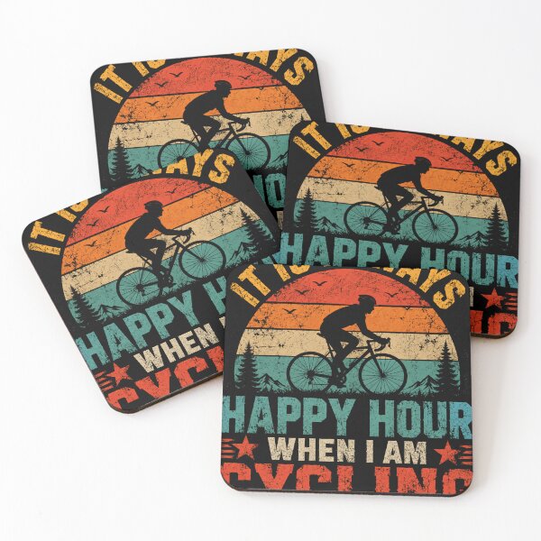 Item preview, It Is Always Happy Hour When I Am Cycling Cyclist Bicycle Biker designed and sold by RetroMini2026.
