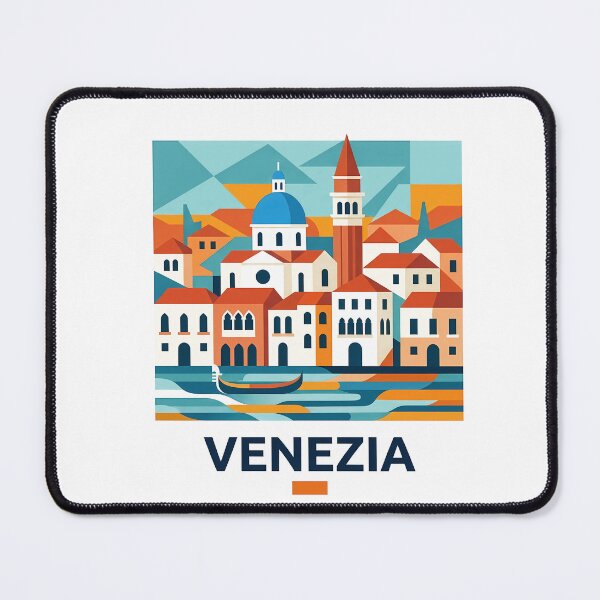 Item preview, Venezia Italy Travel Souvenir - Gondola & St Marks Campanile Art designed and sold by OzzFrequency.