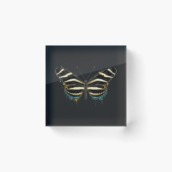 Item preview, Zebra Longwing Butterfly Watercolor Art – Elegant Nature Illustration designed and sold by ColorSplash123.