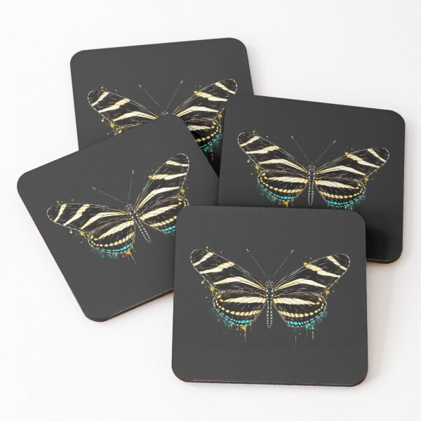 Item preview, Zebra Longwing Butterfly Watercolor Art – Elegant Nature Illustration designed and sold by ColorSplash123.