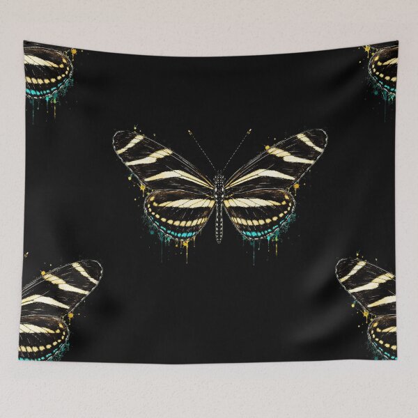 Item preview, Zebra Longwing Butterfly Watercolor Art – Elegant Nature Illustration designed and sold by ColorSplash123.
