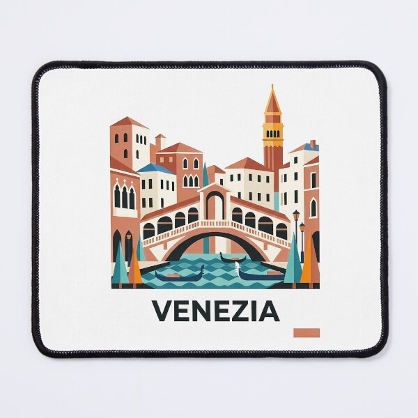 Item preview, Venezia Italy Travel Souvenir - Gondola & St Marks Campanile Art designed and sold by OzzFrequency.