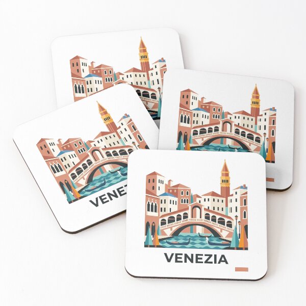 Item preview, Venezia Italy Travel Souvenir - Gondola & St Marks Campanile Art designed and sold by OzzFrequency.