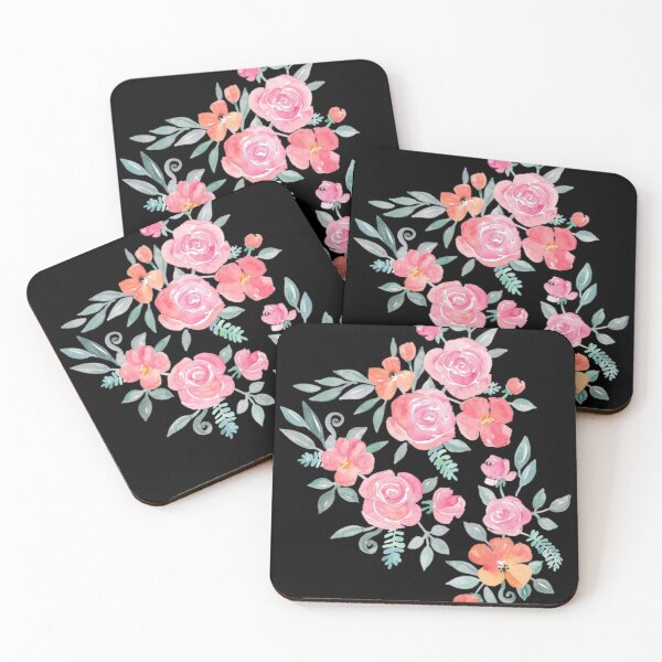 Item preview, Amelia Floral In Pink And Peach Watercolor_1 designed and sold by xyungchitto.