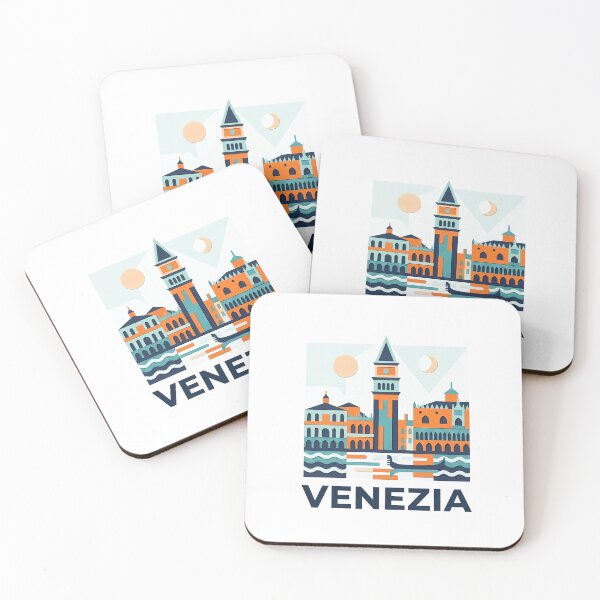 Item preview, Venezia Italy Travel Souvenir - Gondola & St Marks Campanile Art designed and sold by OzzFrequency.