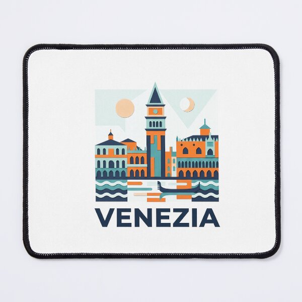 Item preview, Venezia Italy Travel Souvenir - Gondola & St Marks Campanile Art designed and sold by OzzFrequency.