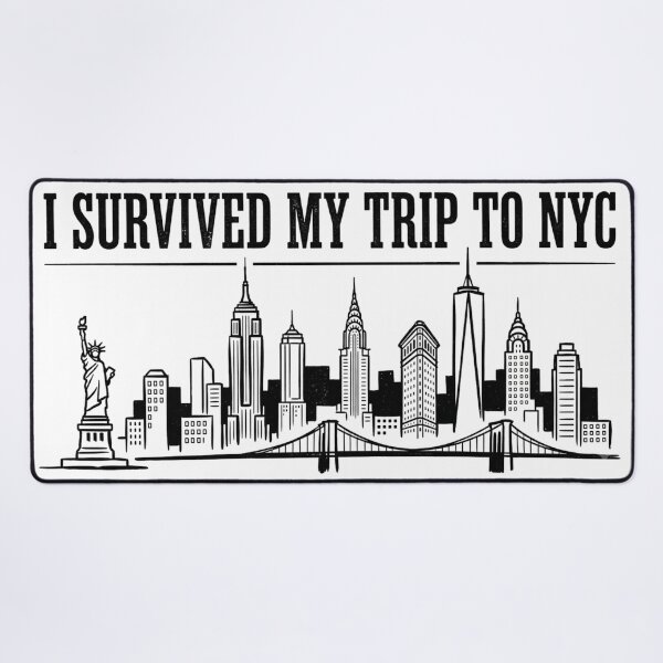 Item preview, I Survived My Trip To NYC Funny New York Vacation Gag Gift designed and sold by Angie-Atelier.