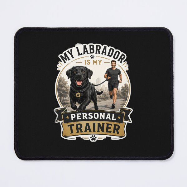 Item preview, My Labrador Is My Personal Trainer | Funny Black Labrador Dog Lover Gift designed and sold by Goodthingstree.