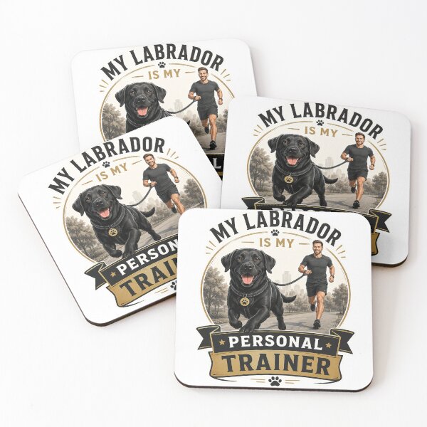 Item preview, My Labrador Is My Personal Trainer | Funny Black Labrador Dog Lover Gift designed and sold by Goodthingstree.