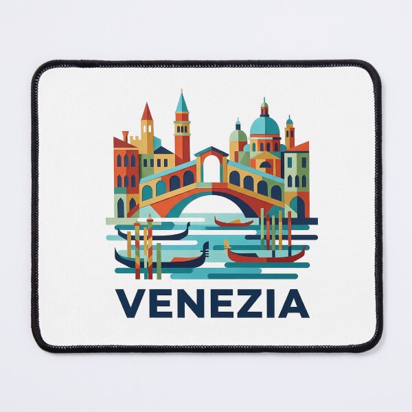 Item preview, Venezia Italy Travel Souvenir - Gondola & St Marks Campanile Art designed and sold by OzzFrequency.