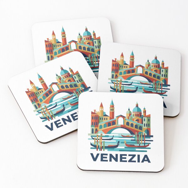 Item preview, Venezia Italy Travel Souvenir - Gondola & St Marks Campanile Art designed and sold by OzzFrequency.