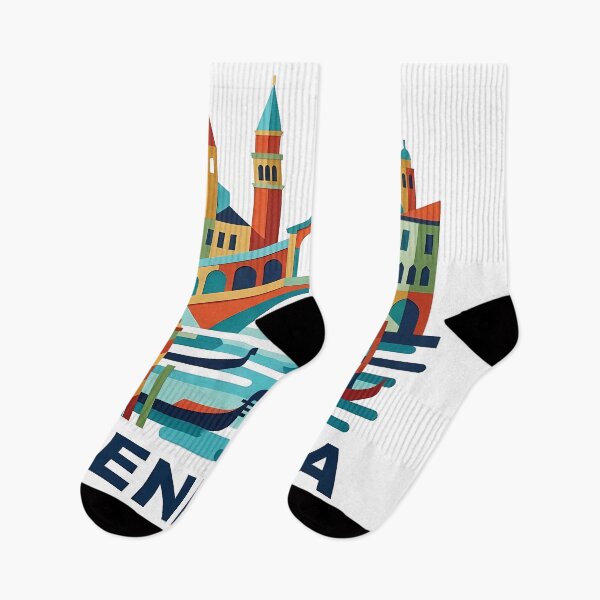 Item preview, Venezia Italy Travel Souvenir - Gondola & St Marks Campanile Art designed and sold by OzzFrequency.