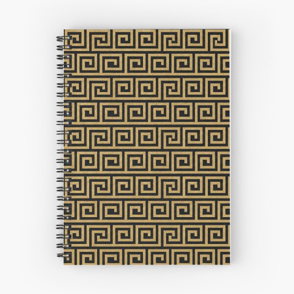 Item preview, Black and Gold Greek Key Border Pattern designed and sold by Skaldcraft.