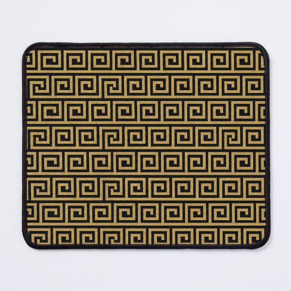 Item preview, Black and Gold Greek Key Border Pattern designed and sold by Skaldcraft.