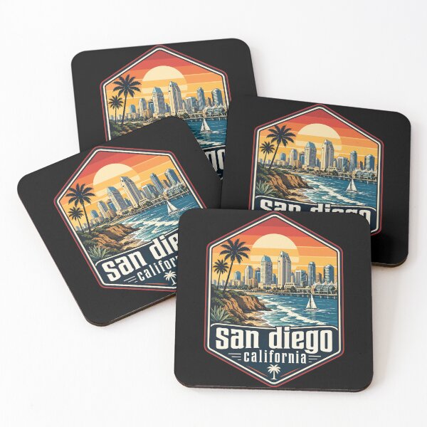 Item preview, San Diego California Travel Retro designed and sold by TomFrontierArt.