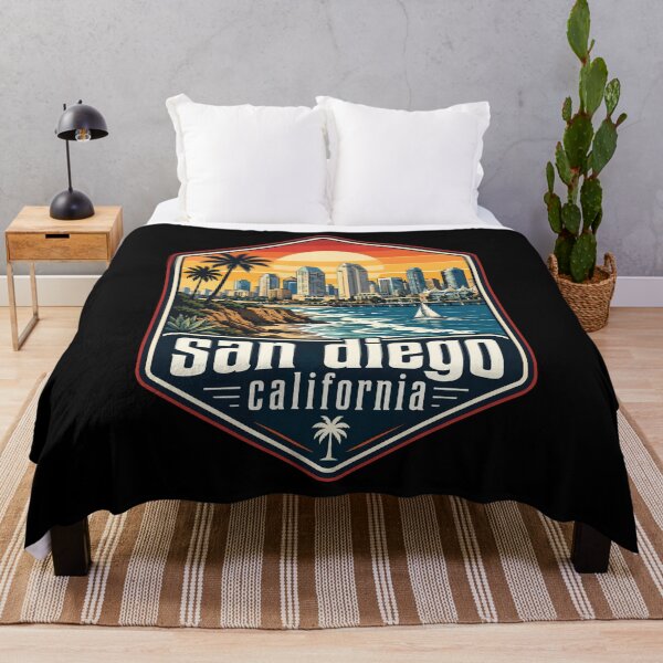 Item preview, San Diego California Travel Retro designed and sold by TomFrontierArt.