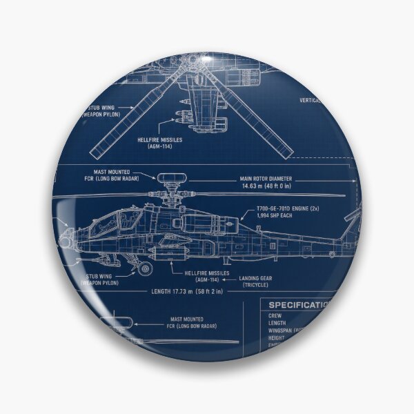 Item preview, AH-64 Apache Attack Helicopter Blueprint designed and sold by Jetfighter1.