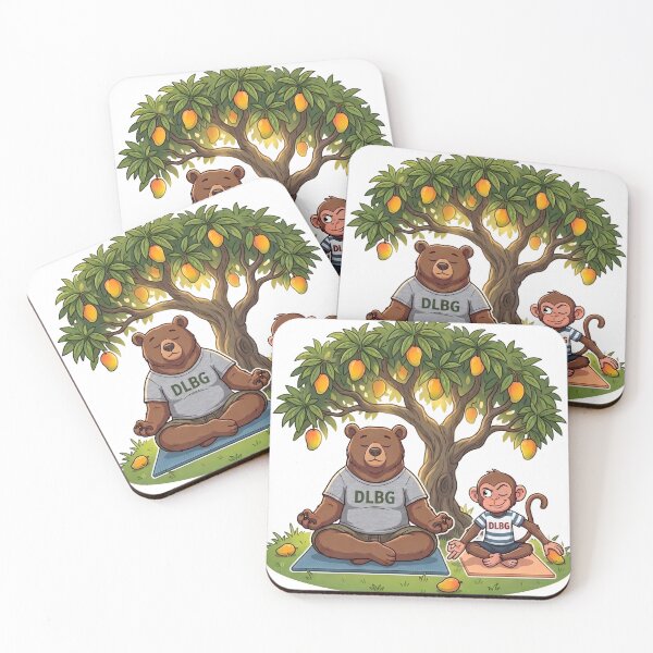 Item preview, DLBG: Bear Zen, Monkey Mischief designed and sold by DLBG-STORE.